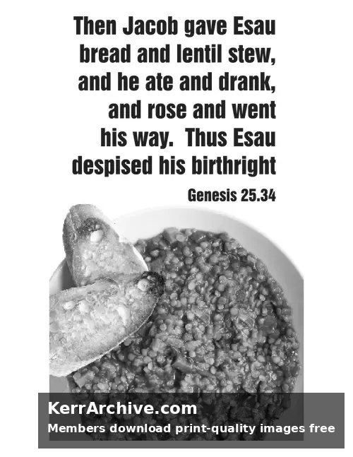 Year A After Pentecost Proper 10 — Genesis 25:34 (grayscale)