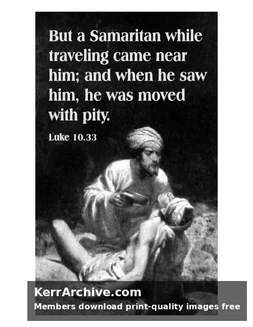 Year C After Pentecost Proper 10 — Luke 10:33 (grayscale)