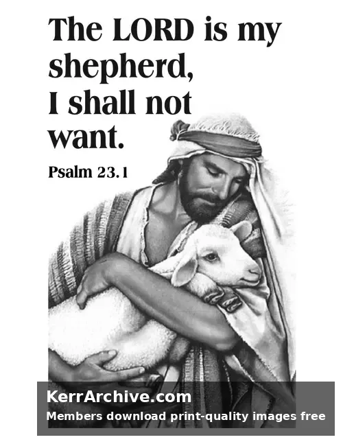 Year B After Pentecost Proper 11 — Psalms 23:1 (grayscale)
