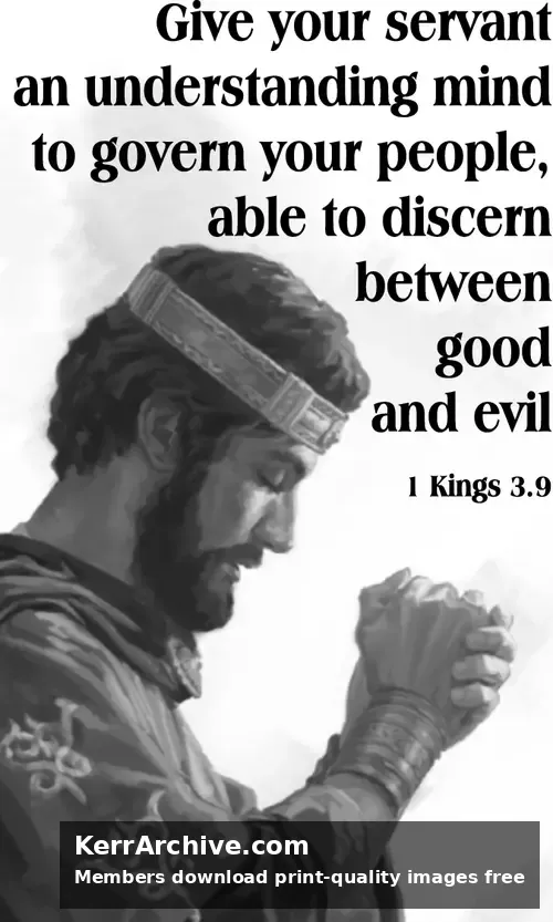 Year A After Pentecost Proper 12 — 1 Kings 3:9 (grayscale)