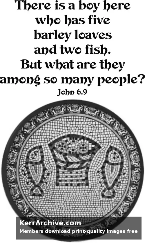 Year B After Pentecost Proper 12 — John 6:9 (grayscale)