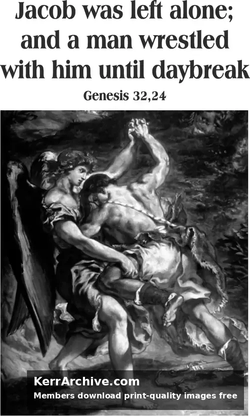 Year A After Pentecost Proper 13 — Genesis 32:24 (grayscale)