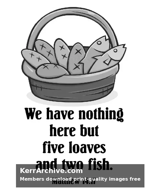 Year A After Pentecost Proper 13 — Matthew 14:17 (grayscale)