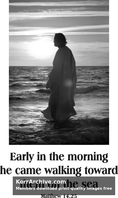 Year A After Pentecost Proper 14 — Matthew 14:25 (grayscale)