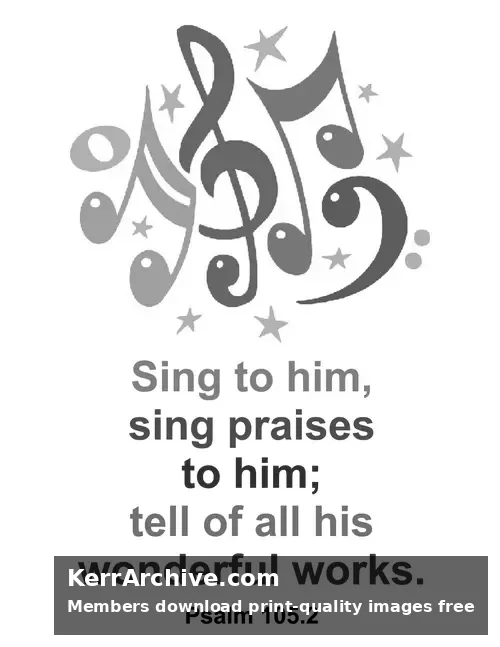 Year A After Pentecost Proper 14 — Psalms 105:2 (grayscale)