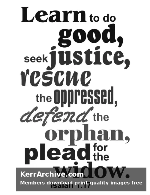 Year C After Pentecost Proper 14 — Isaiah 1:17 (grayscale)