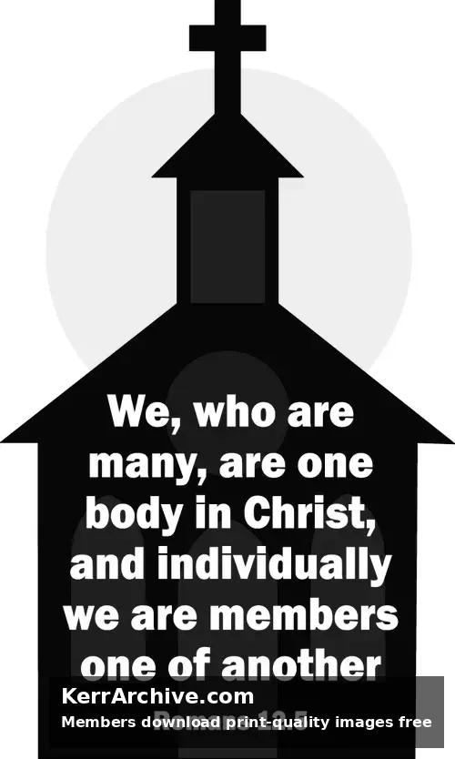 Year A After Pentecost Proper 16 — Romans 12:5 (grayscale)