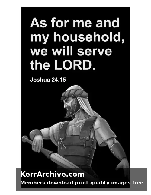 Year B After Pentecost Proper 16 — Joshua 24:15 (grayscale)