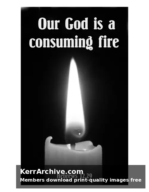 Year C After Pentecost Proper 16 — Hebrews 12:29 (grayscale)