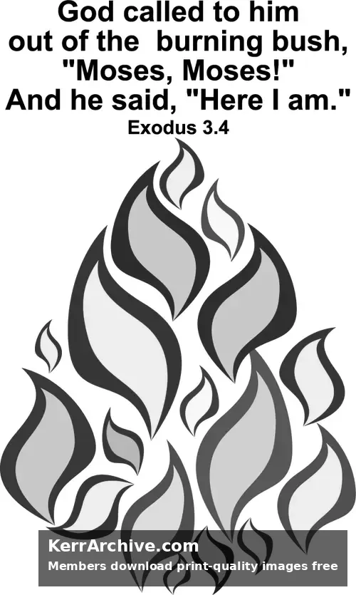 Year A After Pentecost Proper 17 — Exodus 3:4 (grayscale)