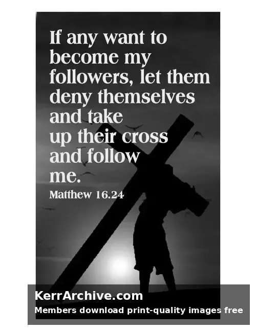 Year A After Pentecost Proper 17 — Matthew 16:24 (grayscale)