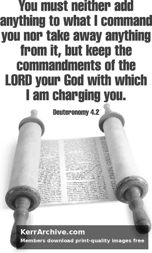 Year B After Pentecost Proper 17 — Deuteronomy 4:2 (grayscale)