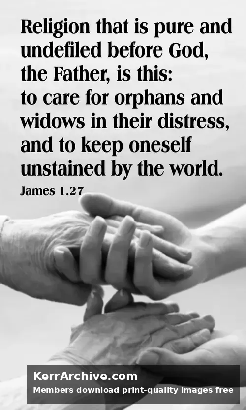 Year B After Pentecost Proper 17 — James 1:27 (grayscale)