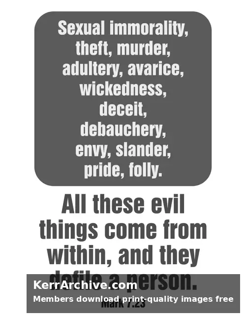 Year B After Pentecost Proper 17 — Mark 7:23 (grayscale)