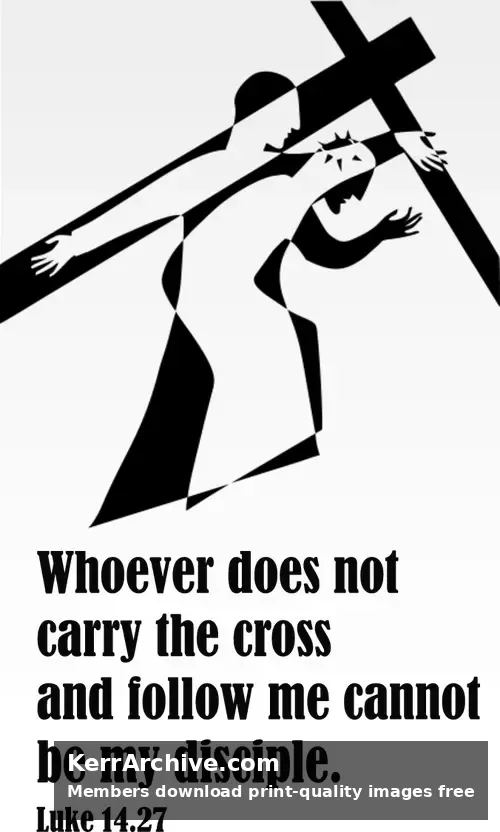 Year C After Pentecost Proper 18 — Luke 14:27 (grayscale)