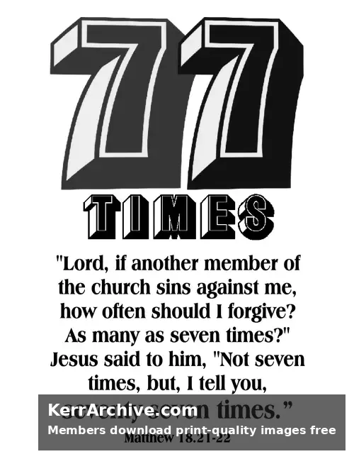 Year A After Pentecost Proper 19 — Matthew 18:21-22 (grayscale)