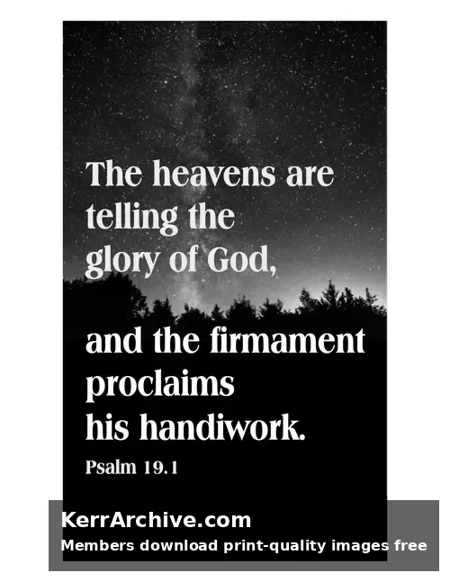 Year B After Pentecost Proper 19 — Psalms 19:1 (grayscale)