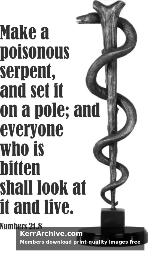 Year C After Pentecost Proper 19 — Numbers 21:8 (grayscale)