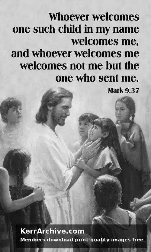 Year B After Pentecost Proper 20 — Mark 9:37 (grayscale)