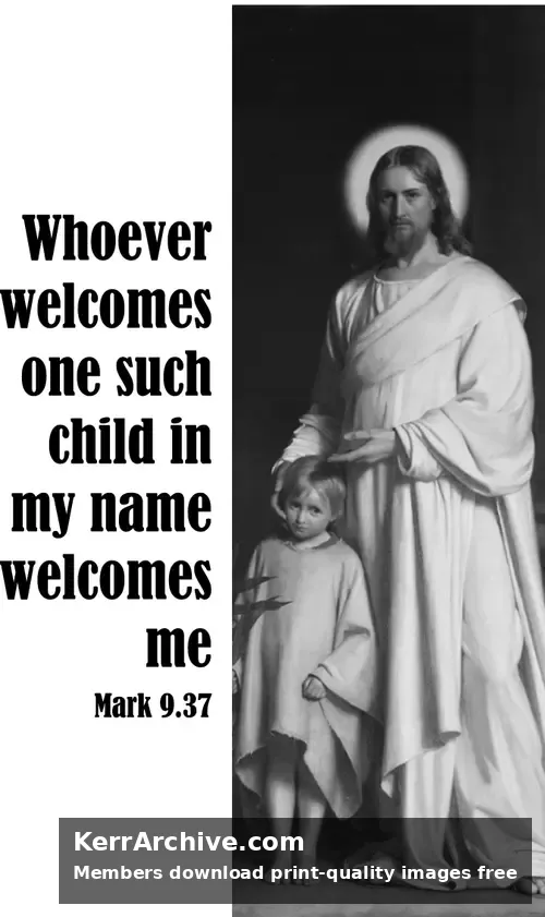 Year B After Pentecost Proper 20 — Mark 9:37 (grayscale)