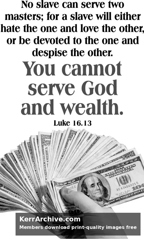 Year C After Pentecost Proper 20 — Luke 16:13 (grayscale)