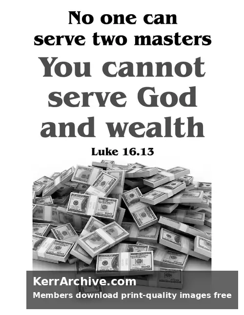 Year C After Pentecost Proper 20 — Luke 16:13 (grayscale)