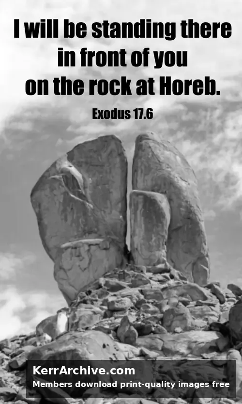Year A After Pentecost Proper 21 — Exodus 17:6 (grayscale)