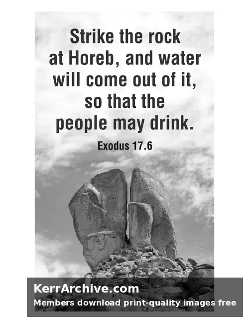 Year A After Pentecost Proper 21 — Exodus 17:5 (grayscale)