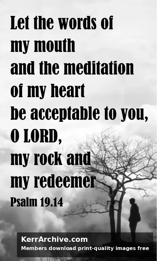 Year B After Pentecost Proper 21 — Psalms 19:14 (grayscale)