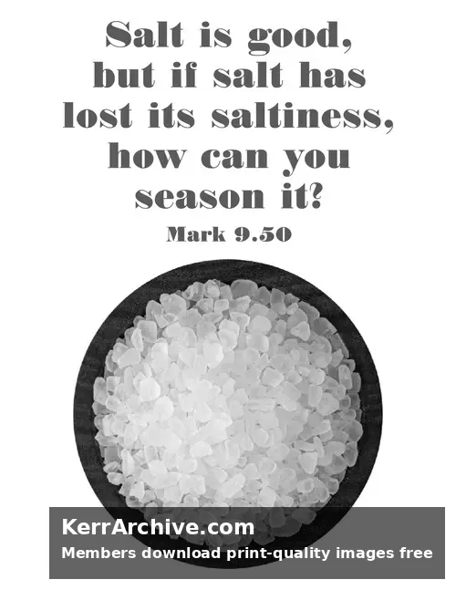 Year B After Pentecost Proper 21 — Mark 9:50 (grayscale)