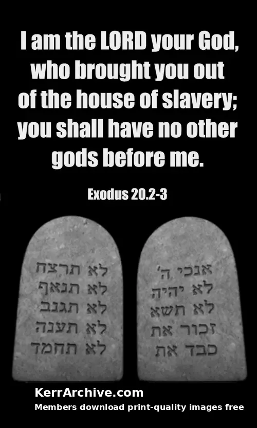 Year A After Pentecost Proper 22 — Exodus 20:2 3 (grayscale)
