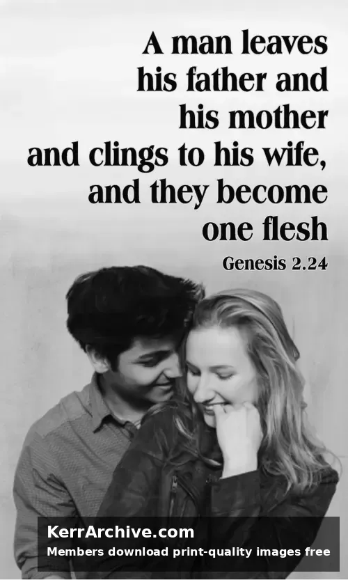 Year B After Pentecost Proper 22 — Genesis 2:24 (grayscale)