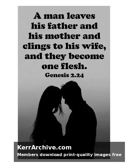 Year B After Pentecost Proper 22 — Genesis 2:24 (grayscale)