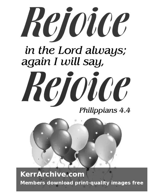 Year A After Pentecost Proper 23 — Philippians 4:4 (grayscale)