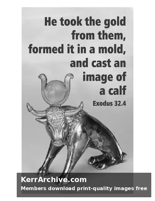 Year A After Pentecost Proper 23 — Exodus 32:4 (grayscale)