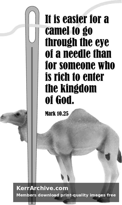 Year B After Pentecost Proper 23 — Mark 10:25 (grayscale)