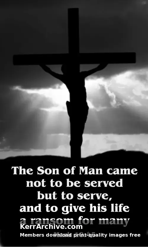 Year B After Pentecost Proper 24 — Mark 10:45 (grayscale)