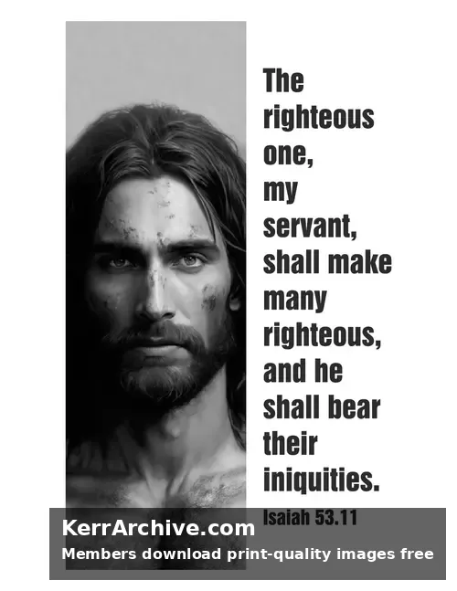 Year B After Pentecost Proper 24 — Isaiah 53:11 (grayscale)
