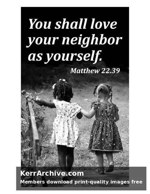 Year A After Pentecost Proper 25 — Matthew 22:39 (grayscale)