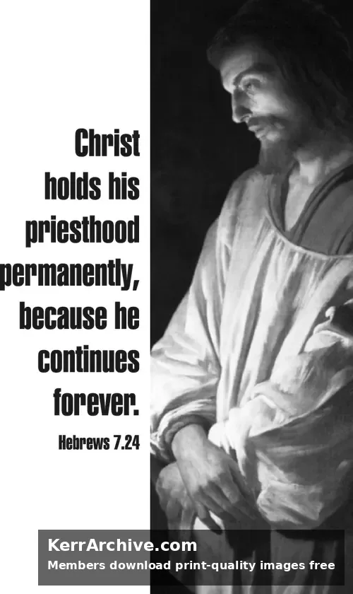 Year B After Pentecost Proper 25 — Hebrews 7:24 (grayscale)