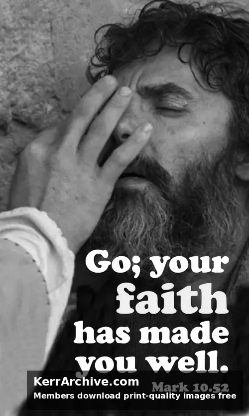 Year B After Pentecost Proper 25 — Mark 10:52 (grayscale)