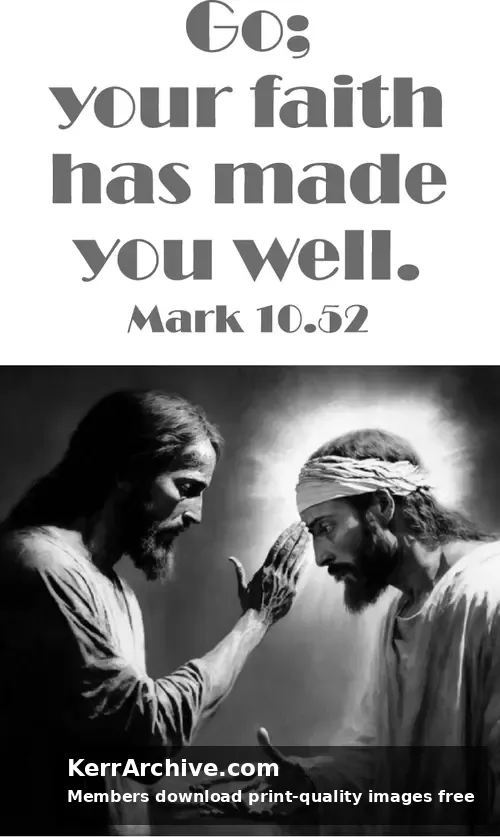 Year B After Pentecost Proper 25 — Mark 10:52 (grayscale)