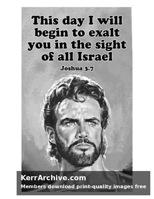 Year A After Pentecost Proper 26 — Joshua 3:7 (grayscale)