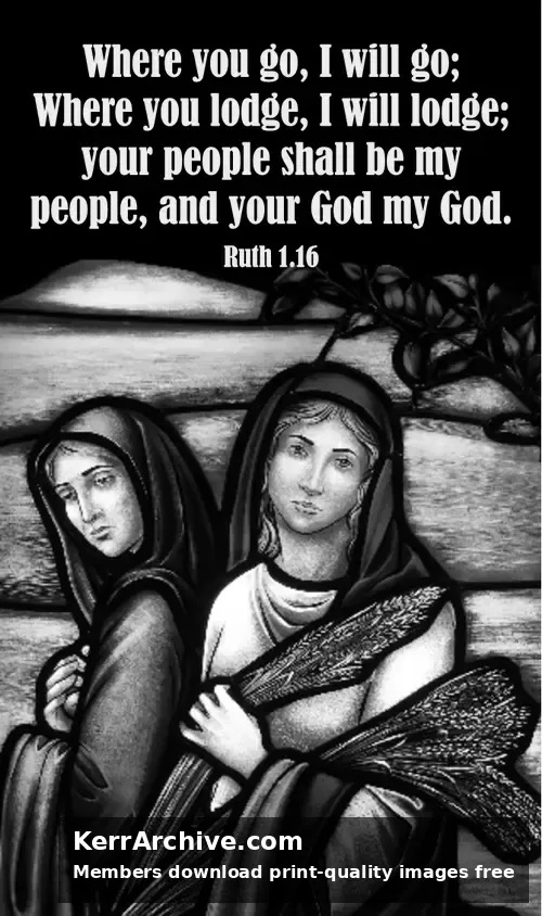 Year B After Pentecost Proper 26 — Ruth 1:16 (grayscale)