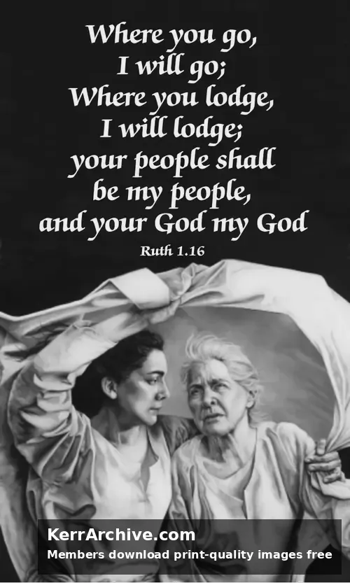 Year B After Pentecost Proper 26 — Ruth 1:16 (grayscale)