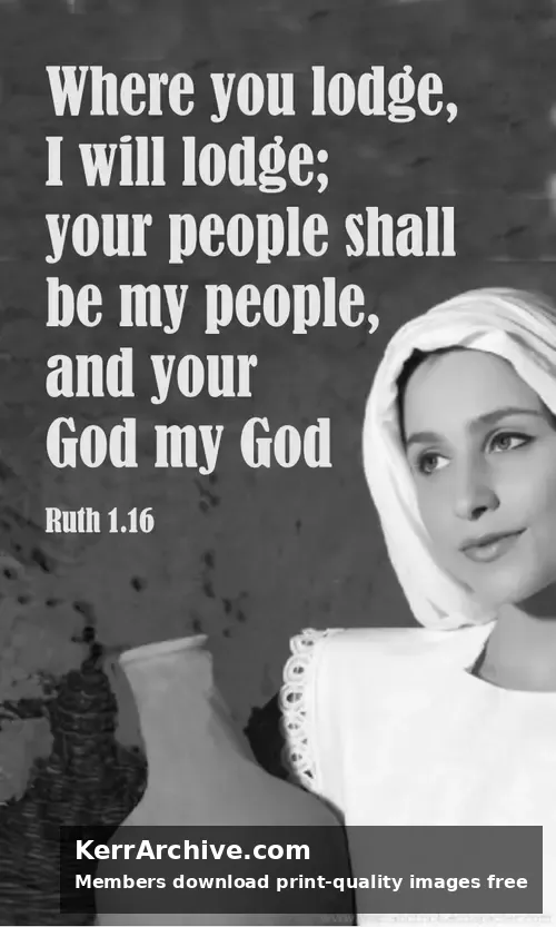 Year B After Pentecost Proper 26 — Ruth 1:16 (grayscale)