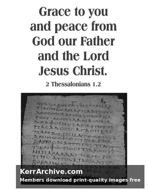 Year C After Pentecost Proper 26 — 2 Thessalonians 1:2 (grayscale)