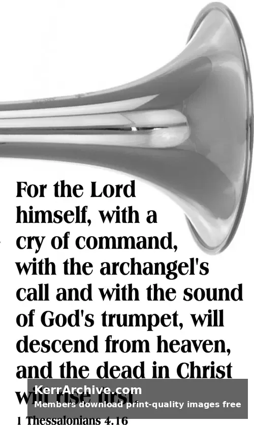 Year A After Pentecost Proper 27 — 1 Thessalonians 4:16 (grayscale)