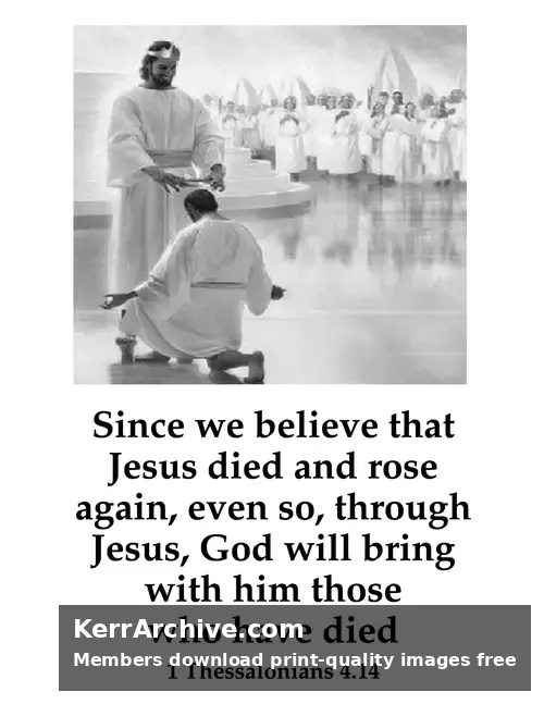 Year A After Pentecost Proper 27 — 1 Thessalonians 4:14 (grayscale)