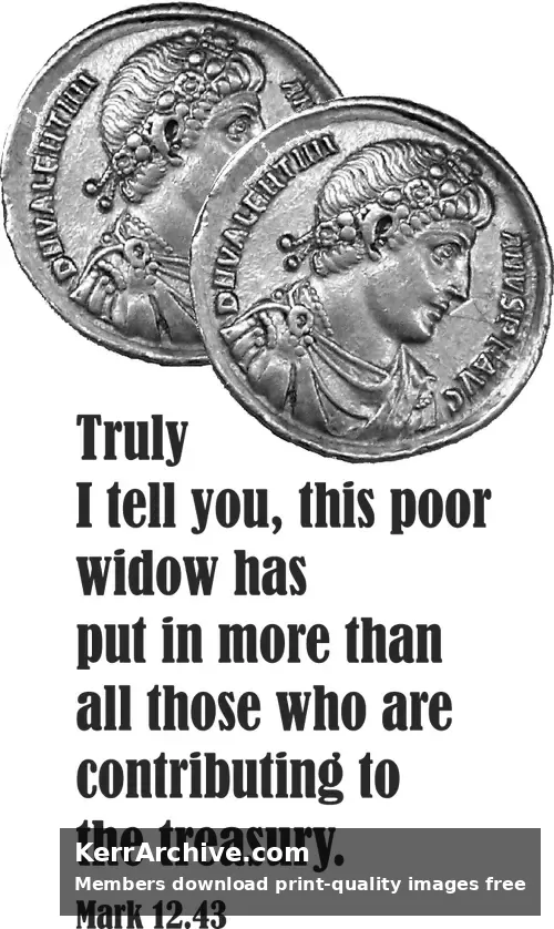 Year B After Pentecost Proper 27 — Mark 12:43 (grayscale)
